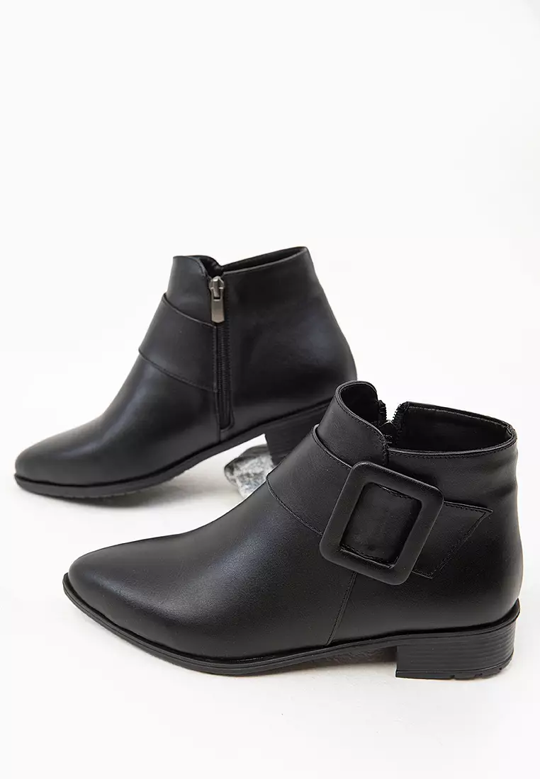 Big Buckle Ankle Boots