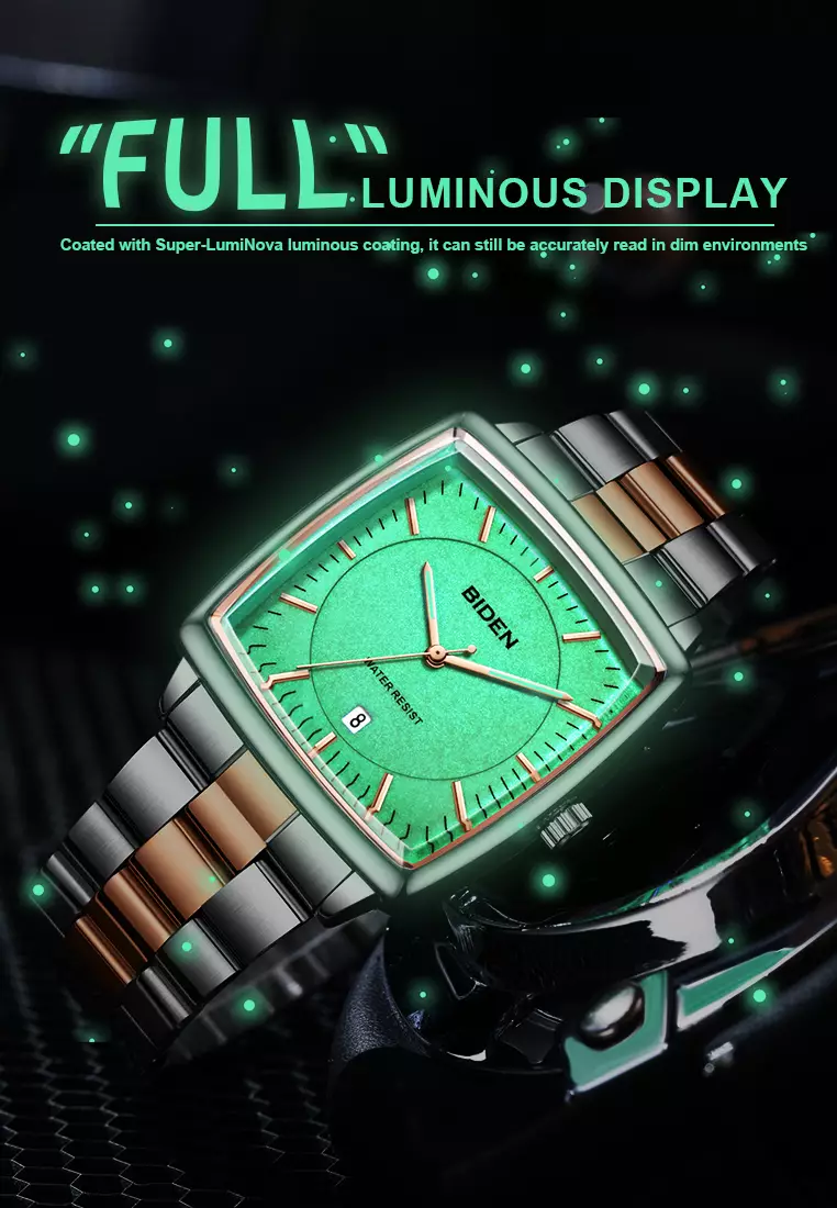 Jam Tangan Couple Original Full Luminous Kuarsa Tali Stainless Steel Fashion Classic Jam Tangan Pria dan Wanita rosewhite