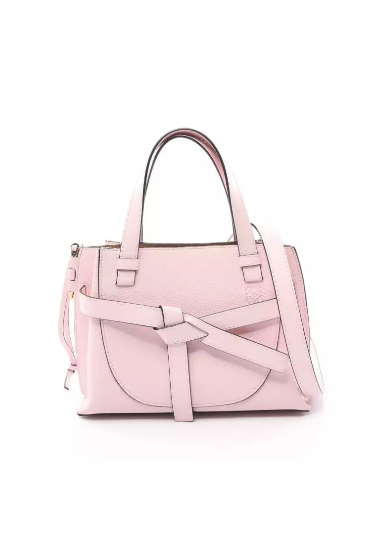 Buy LOEWE Pre loved LOEWE Gate Top handle bag mini Handbag leather