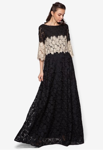 Doublezalora 包包評價 Layer Crochet Lace Dress, 服飾, 洋裝