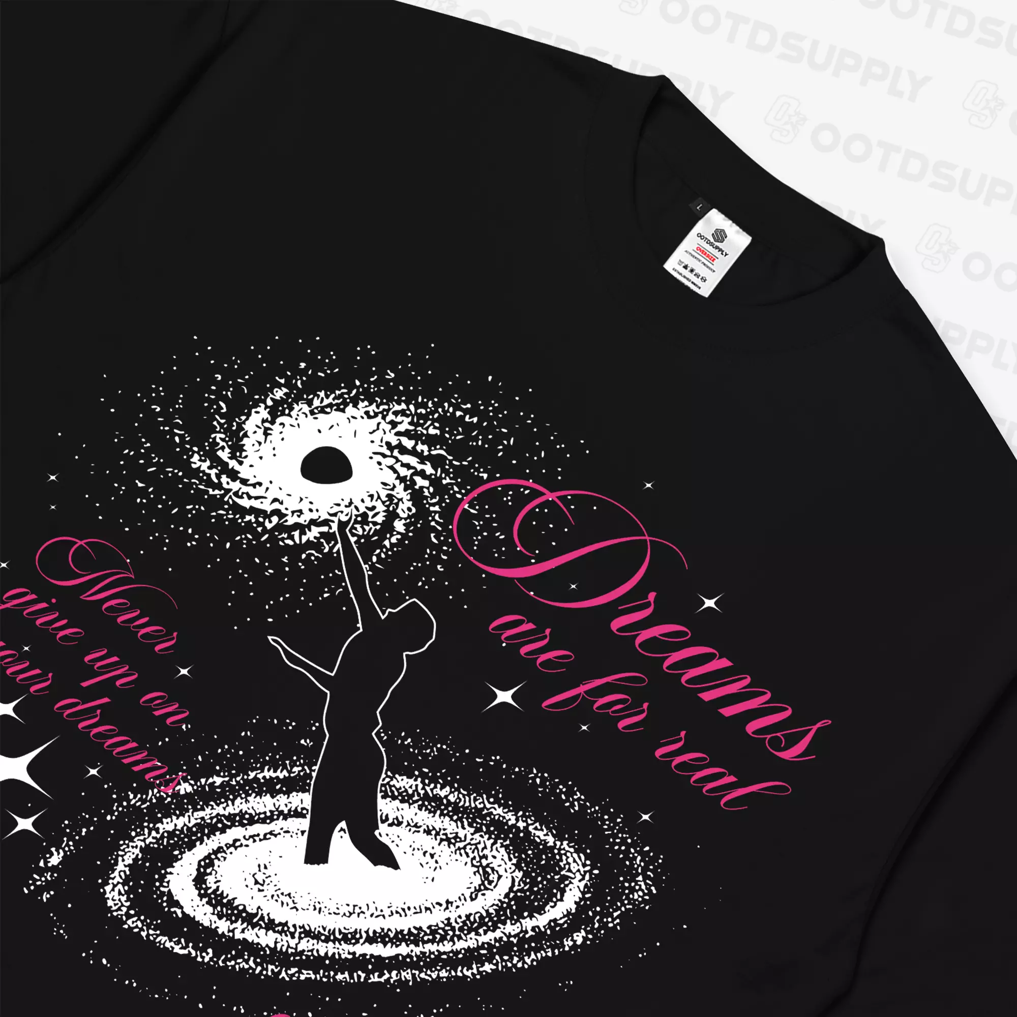 OOTDSUPPLY Boxy Fit Oversize Real Dream Black & Benhur l Tshirt Boxyfit l Kaos Boxy OVZB007