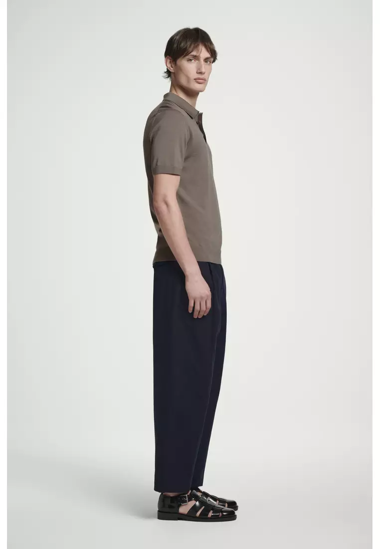 SLIM KNITTED SILK POLO SHIRT