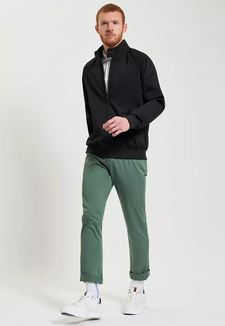 Signature Check Lined Harrington Jacket