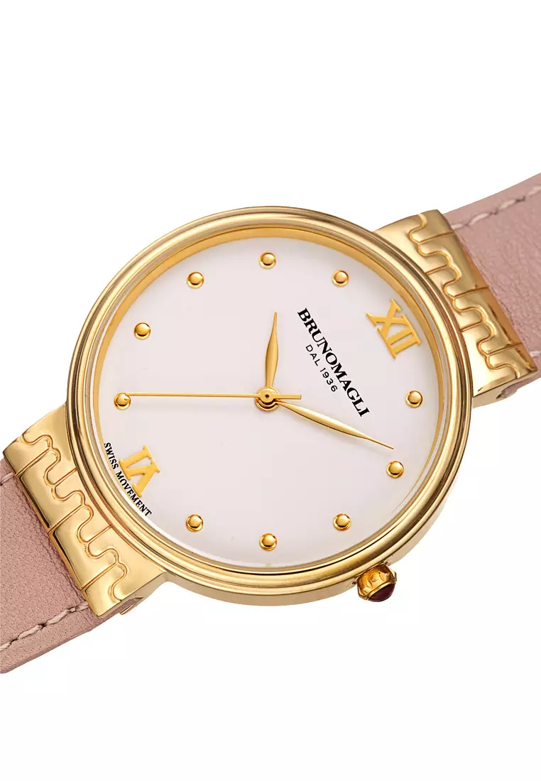 Bruno Magli Isabella 15.181102.GC Jam Tangan Wanita Gold Pale Pink