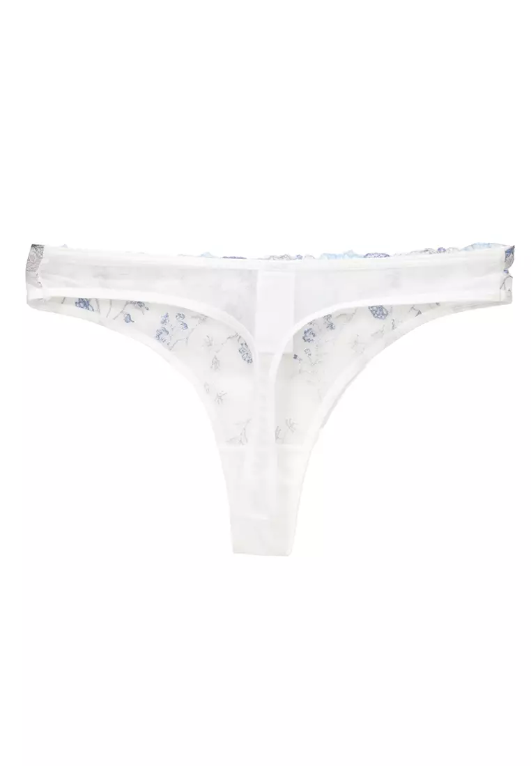 Margot Embroidered Mesh G String Brief