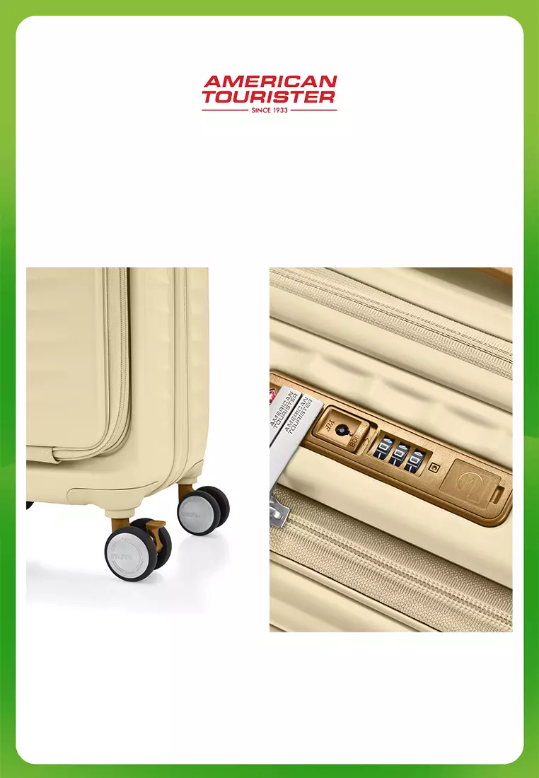 American Tourister Koper Hardcase Frontec Cabin 19 Inch Exp TSA OS - Soft Yellow