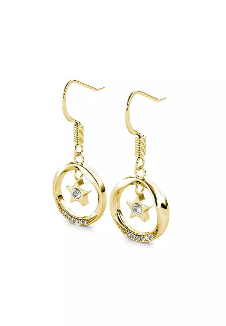 Stellar Hook Earring YG - Anting Crystal by Her Jewellery