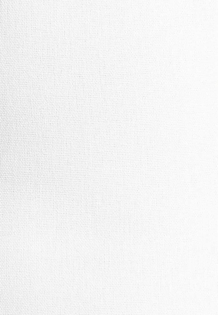 Drop Waist Scallop Frill Detail Midi Dress