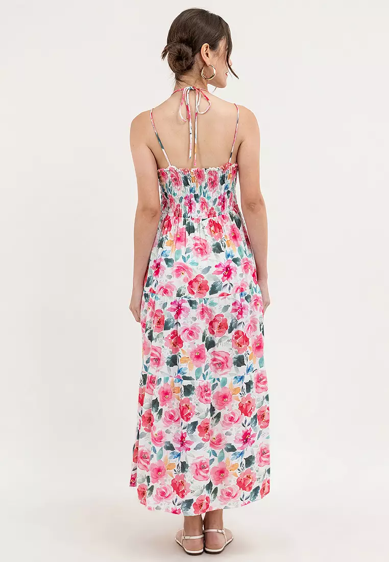 Lara Tie Back Tiered Dress