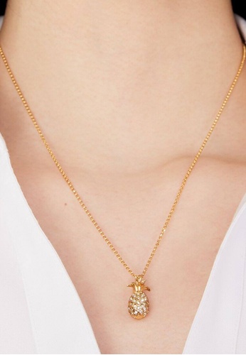 Buy Kate Spade Kate Spade Pineapple Passion Mini Pendant Necklace in Clear/  Gold K8037 2023 Online | ZALORA Singapore