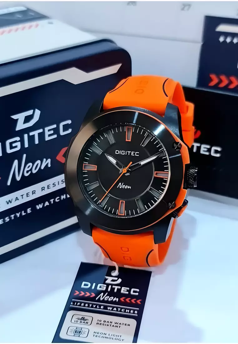 Jual Digitec Digitec Neon - Jam Tangan Analog Pria - Orange - Rubber ...