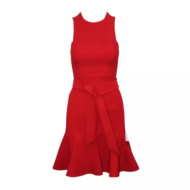 Cinq Sept Pre Loved Cinq Sept Red Elegant Dress with Belt 2024