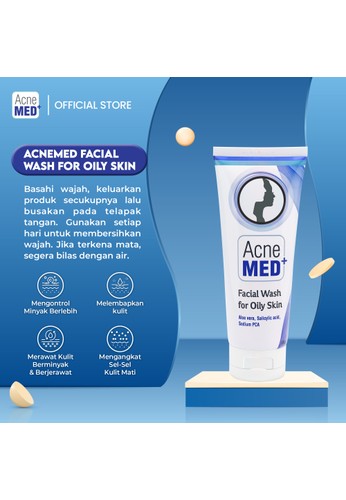 Jual ACNEMED Paket Acnemed Facial Wash for Oily Skin 100+Acnemed