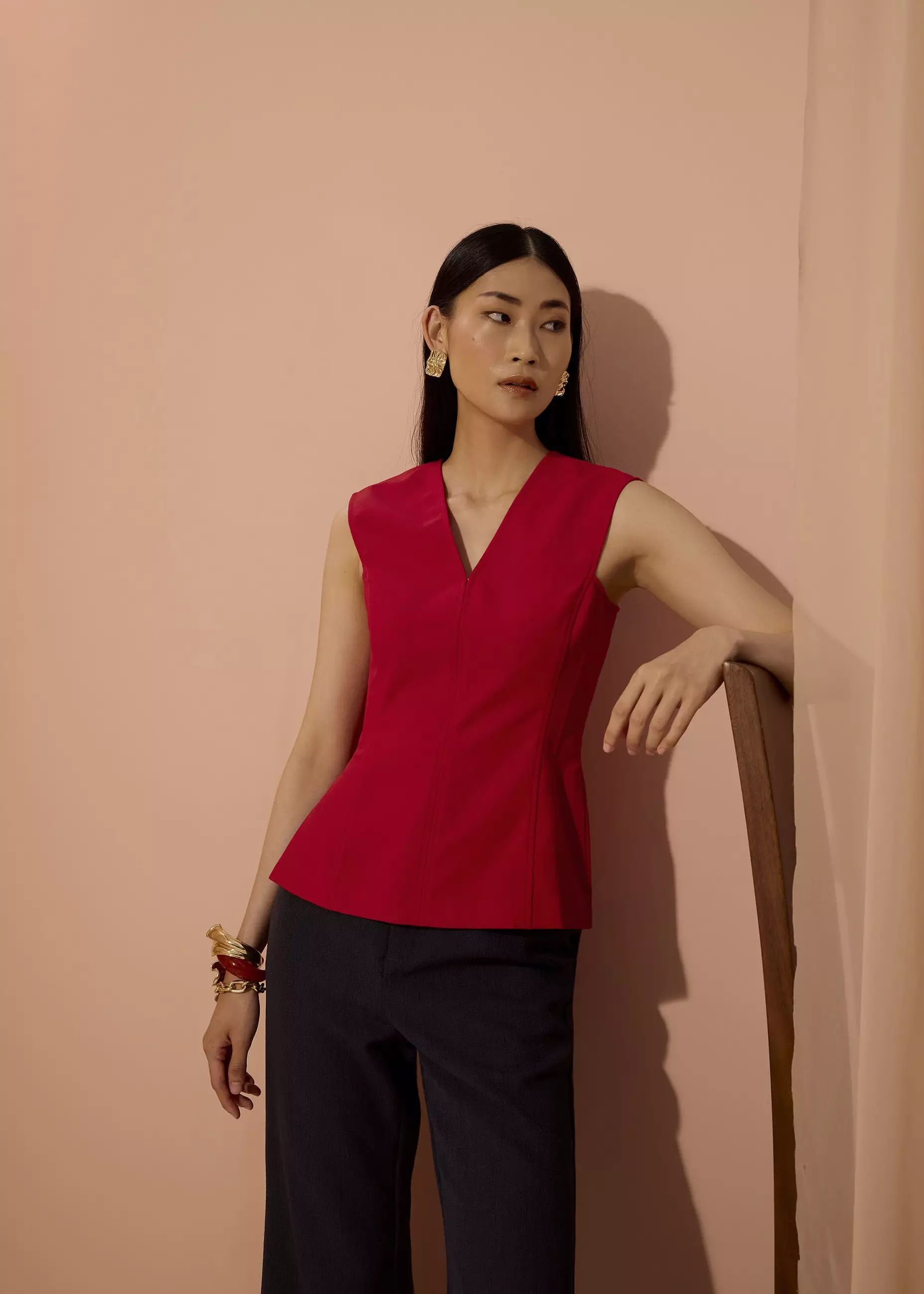 Atasan Wanita - Sofi V-neck Top