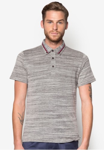Textured Polo With Tape Detail