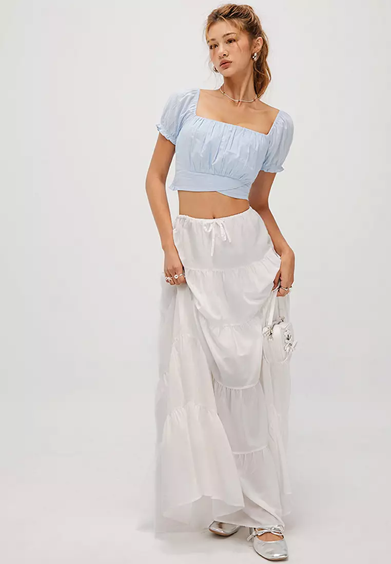 Square Neck Crop Blouse