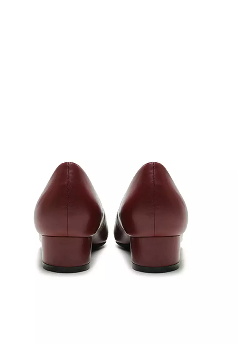 3CM Uniform Pointed Low Heel Shoes HZL231