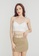Love, Ara brown Brynleigh Khaki Back Zipper Mini Skirt with Waist Tie 86088AAE667117GS_5