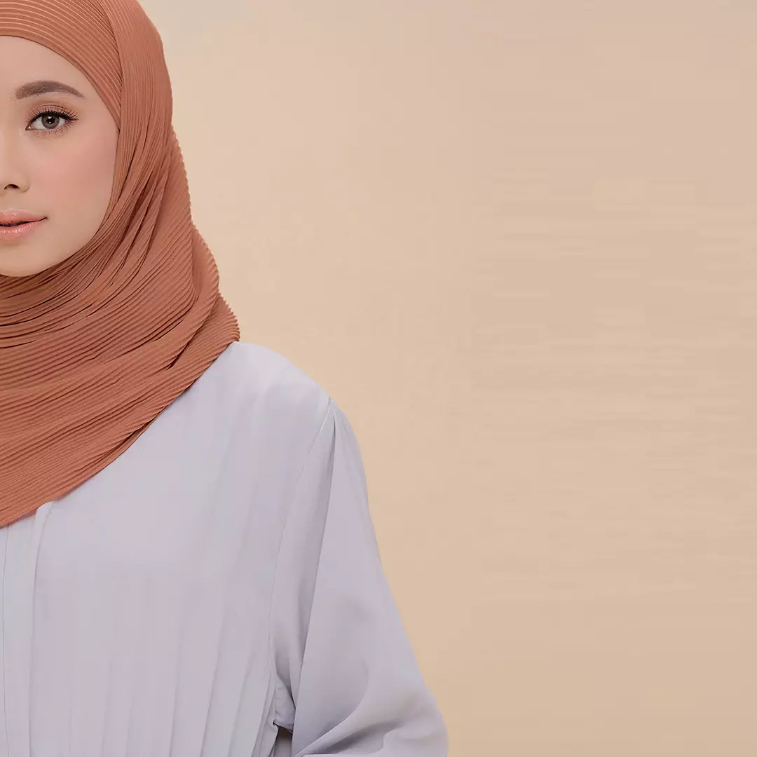 ZM Zaskia Mecca - Kyomi Earth Tone Copper Pashmina