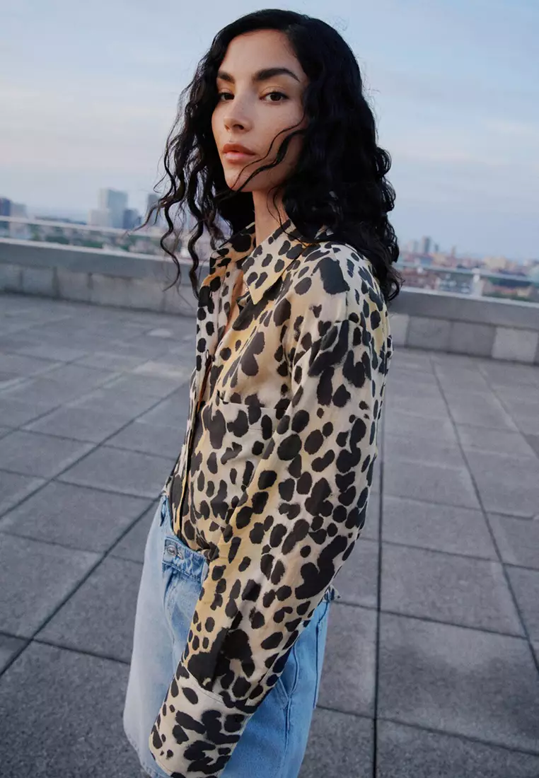 Cotton Shirt With Animal Print