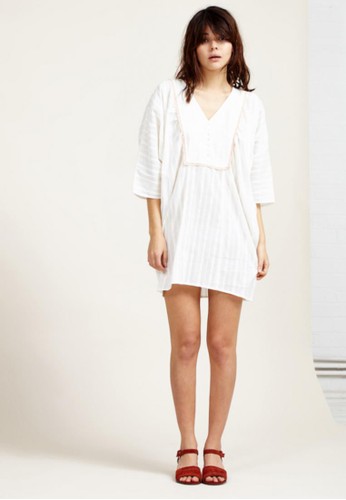 zalora taiwan 時尚購物網棉質寬版洋裝, 服飾, 短洋裝