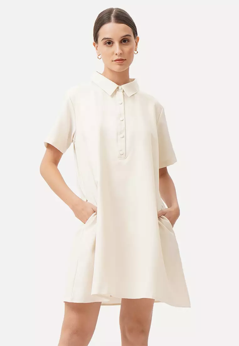 Collared shop shirt dresses