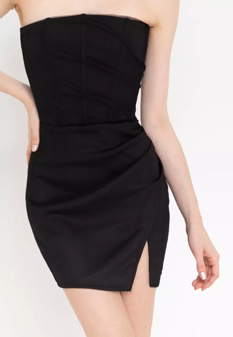 Charmer Corset Wrap Mini Dress