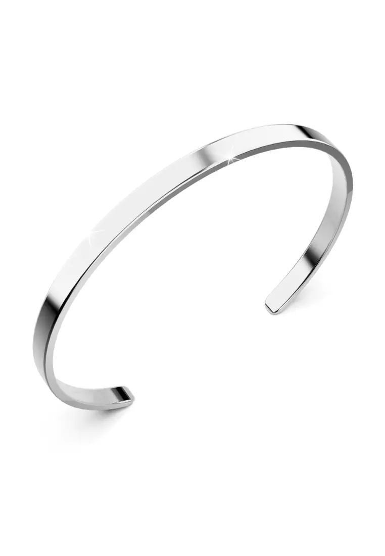 Avenue Classic Cuff Bangle White Gold