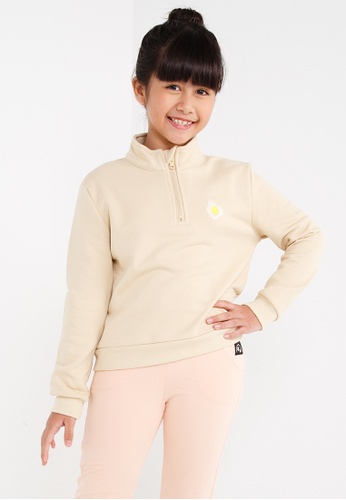 Lubna Kids beige Statement Cotton Sweater 612A5KA84006EFGS_1