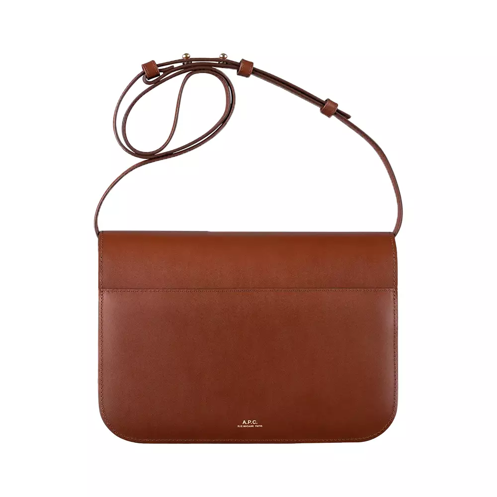 Jual A.p.c. A.P.C Astra Leather Shoulder Bag Hazelnut Brown Original ...