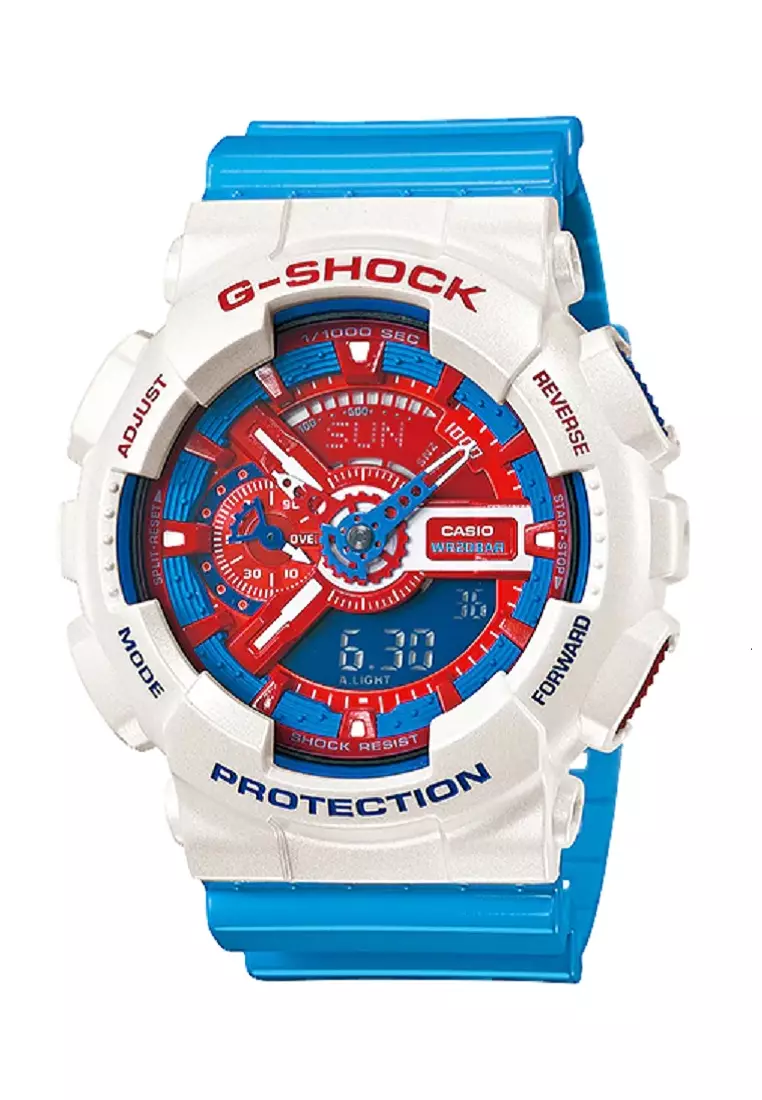 Jual G-SHOCK G-Shock Men Jam Tangan GA-110AC-7ADR Blue White Original 2023  | ZALORA Indonesia ®