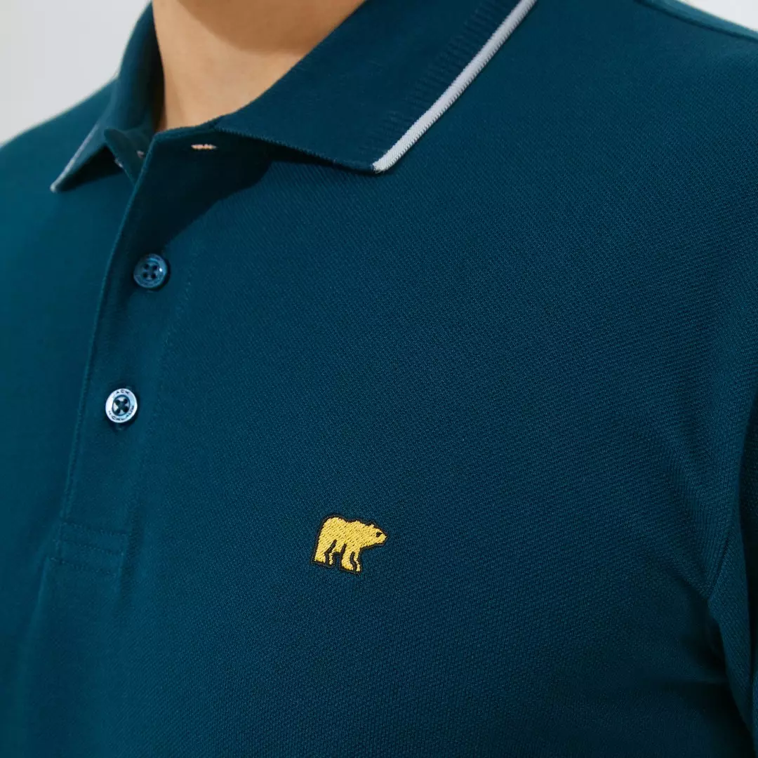 Jack Nicklaus Mandela Polo Shirt Pria Regular Fit Tosca Colour Tosca
