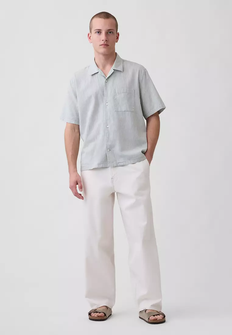 Short Sleeves Linen Shirt