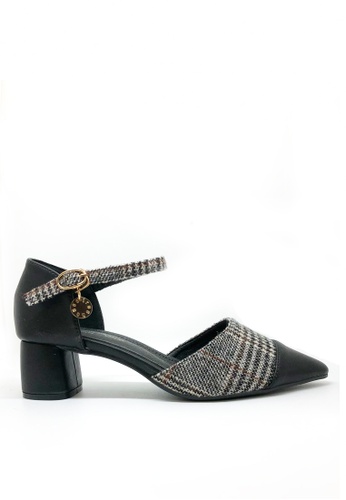 Twenty Eight Shoes black Check Pattern Mid Heels 1802-5 3EA99SH15C5A28GS_1