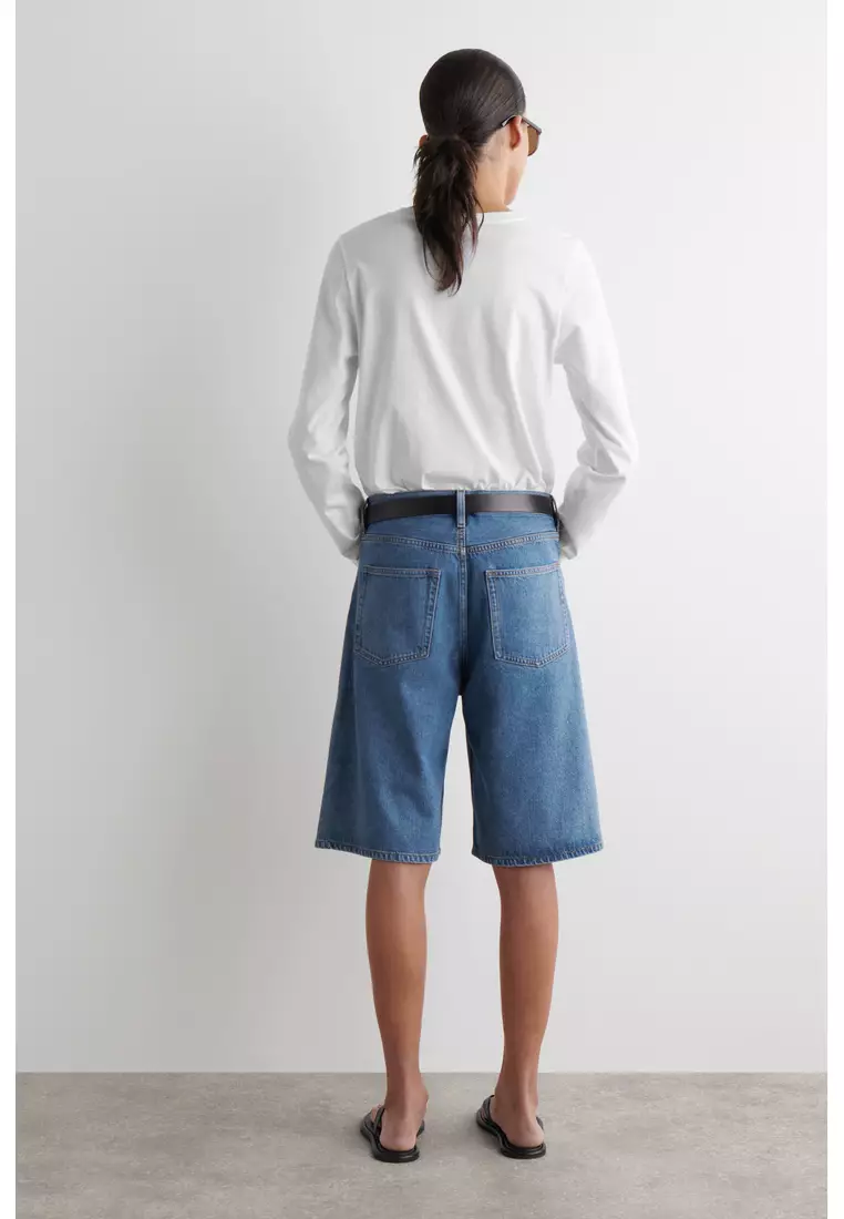LONGLINE DENIM SHORTS