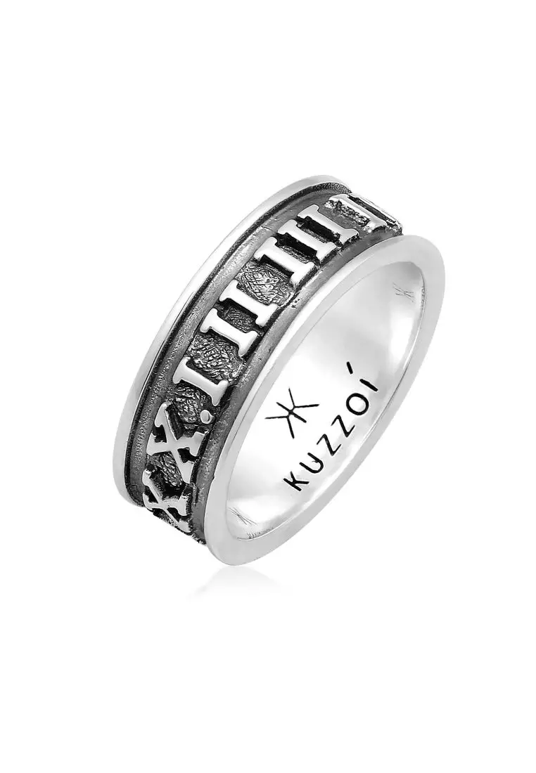 Real silver band ring best sale