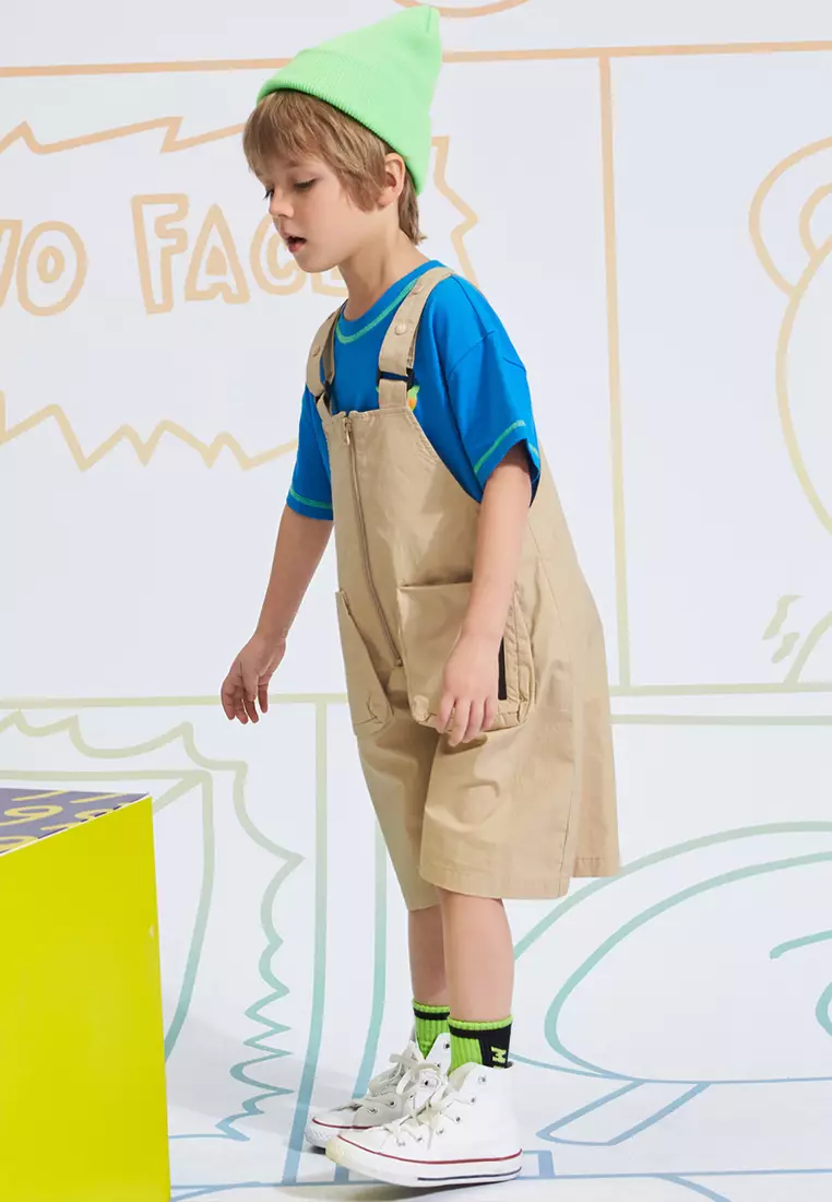 儿童工装休闲街头感背带裤百搭