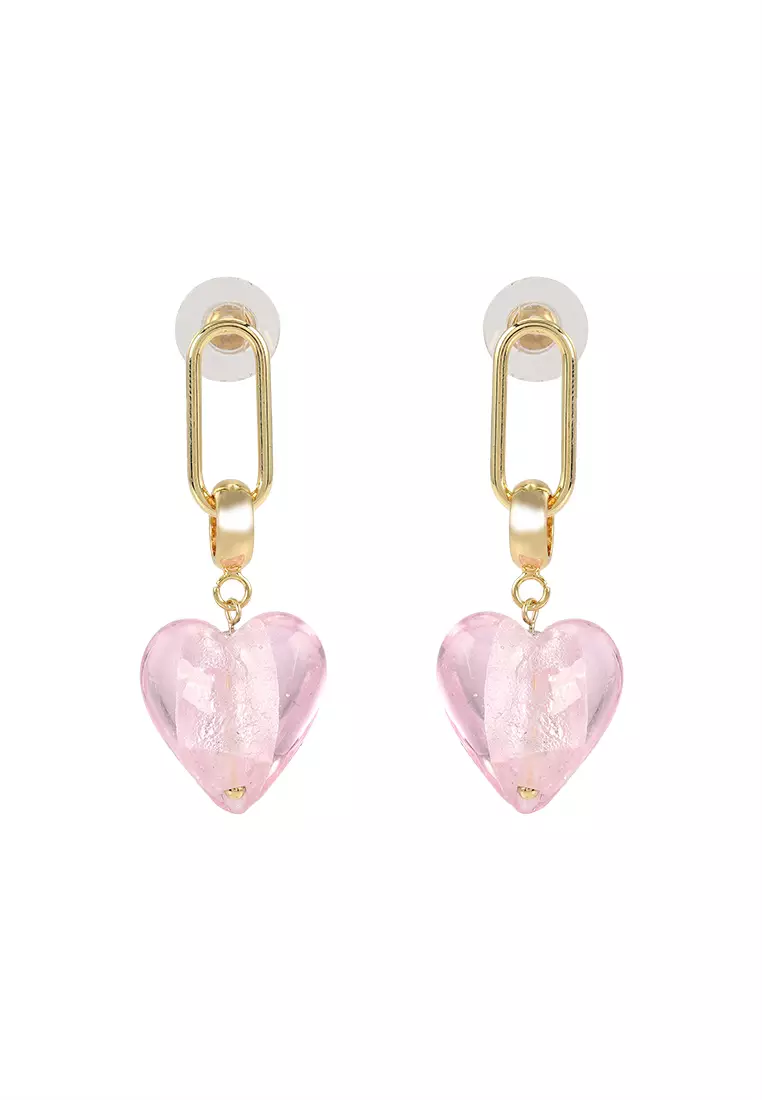 Red and new arrivals pink earrings