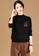 A-IN GIRLS black Casual Half High Neck Long Sleeve Sweater 220F1AA52389D2GS_6