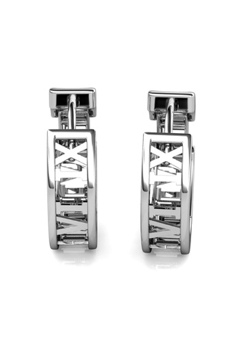 Her Jewellery silver Roman Clip Earrings  - Made with premium grade crystals from Austria AE8F3ACB6DFA66GS_1