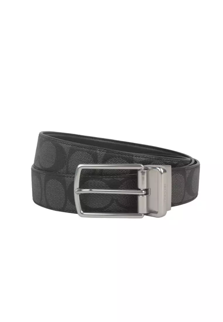 Buy COACH COACH MODERN HARNESS Men's Black-Grey Belt 2024 Online ...