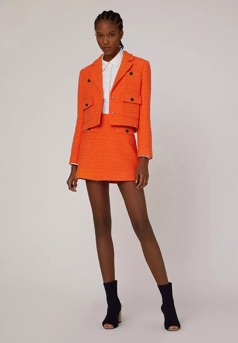Orange sales tweed jacket