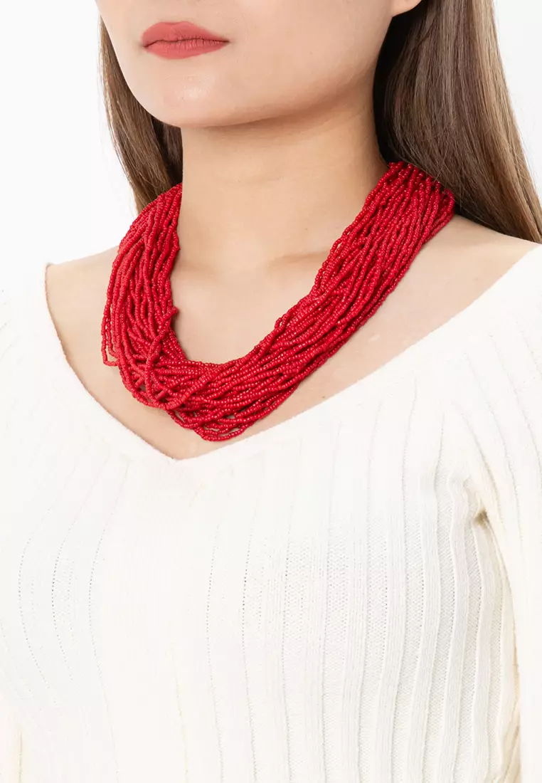 ZARA Beads Maxi Necklace 2025 | Buy ZARA Online | ZALORA