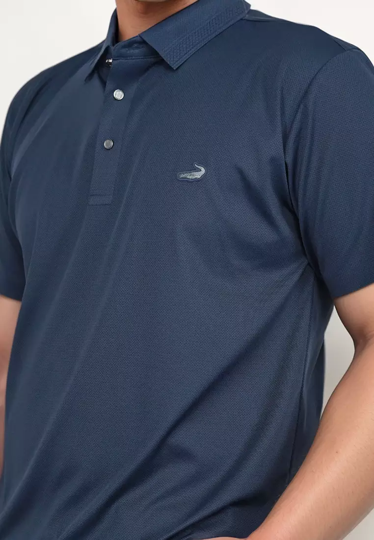 Crocodile DIAMOND | Kaos Premium Pria Men Polo Shirt Seamless | 0016 Navy