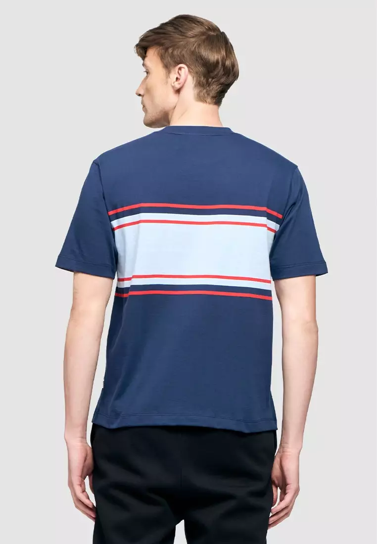 T-Shirt with Panelled Stripes