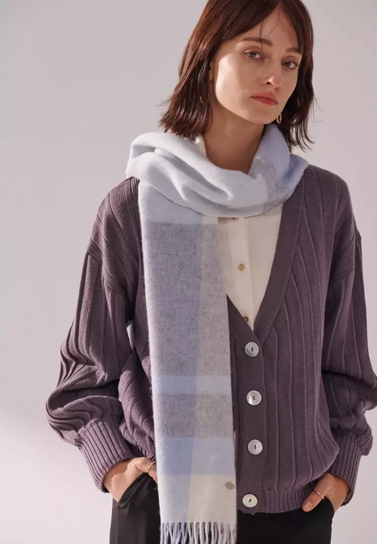 Gray Purple Cardigan