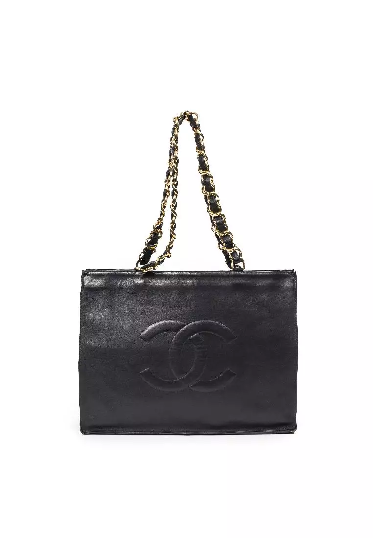 Chanel Pre loved Vintage Large CC Shopper Tote ZALORA