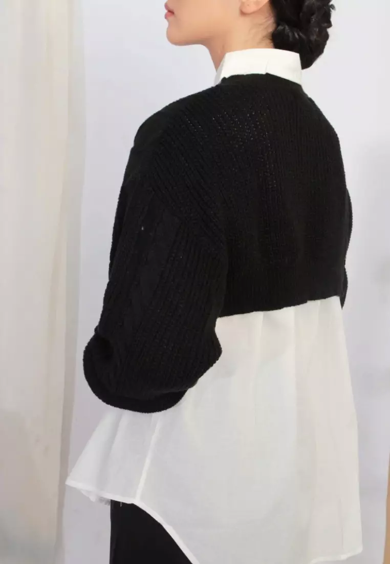 Zee Knit Blouse in Black