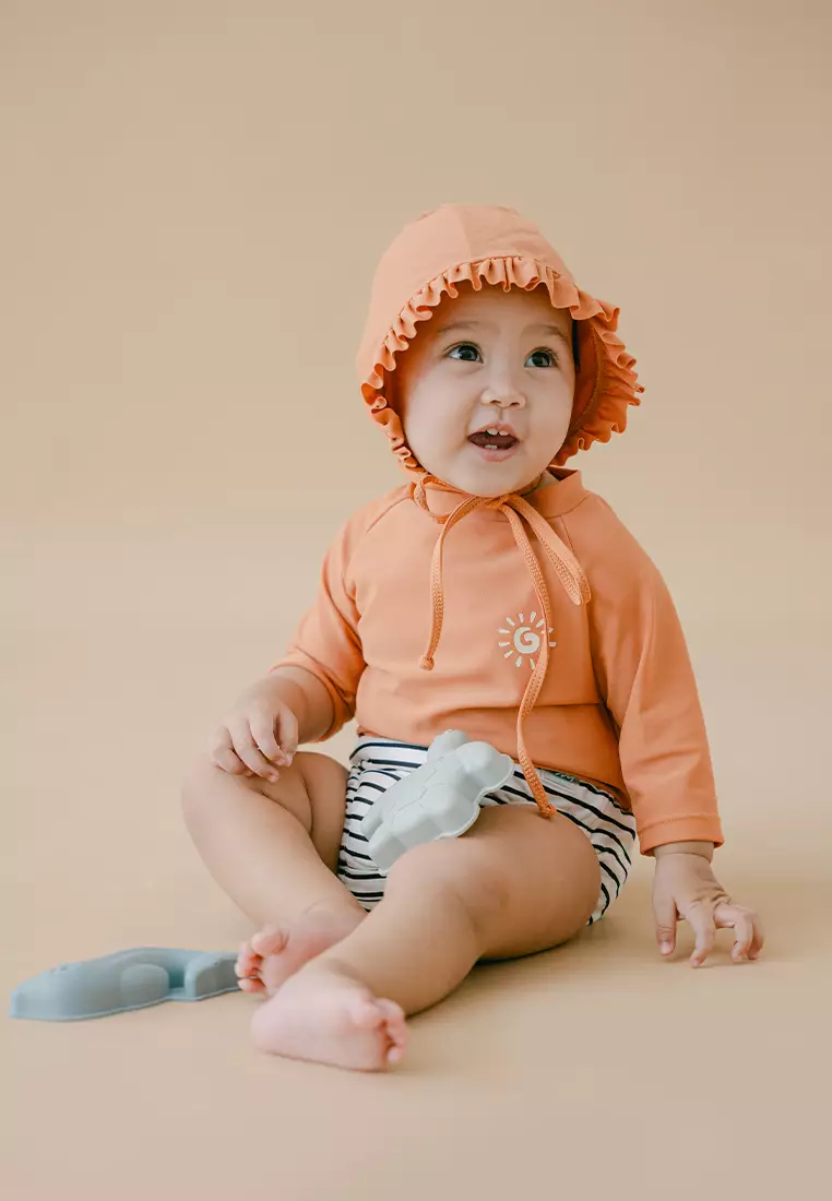 Soleil Baby Unisex Top & Swim Diapers - Caramel Top