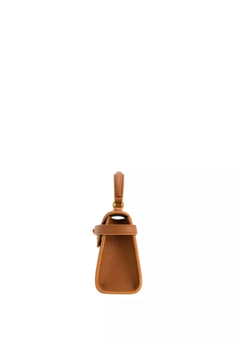 Elise Top Handle Bag - Brown 